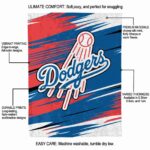 los angeles dodgers paint streaks blue white blanket best selling
