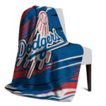 los angeles dodgers paint streaks blue white blanket best selling