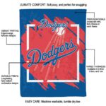 los angeles dodgers splatter effect blue blanket best selling