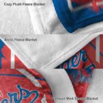 los angeles dodgers splatter effect blue blanket best selling