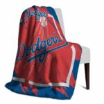 los angeles dodgers splatter effect blue blanket best selling
