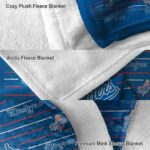 los angeles dodgers striped pattern blue blanket best selling