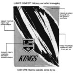 los angeles kings brushstrokes black white blanket new arrival
