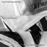 los angeles kings brushstrokes black white blanket premium grade