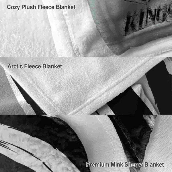 los angeles kings brushstrokes black white blanket premium grade