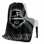 los angeles kings diagonal stripes black blanket best selling