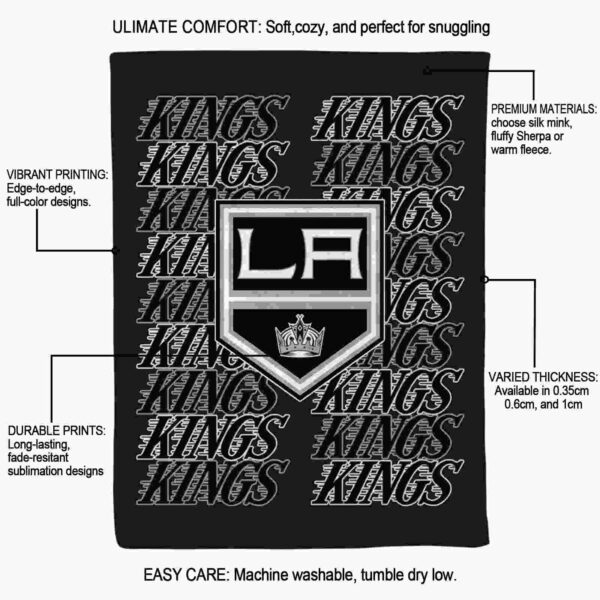 los angeles kings fan pride black blanket new arrival