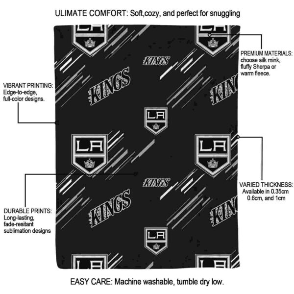 los angeles kings fan spirit black blanket new arrival