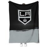los angeles kings gradient dots black blanket best selling