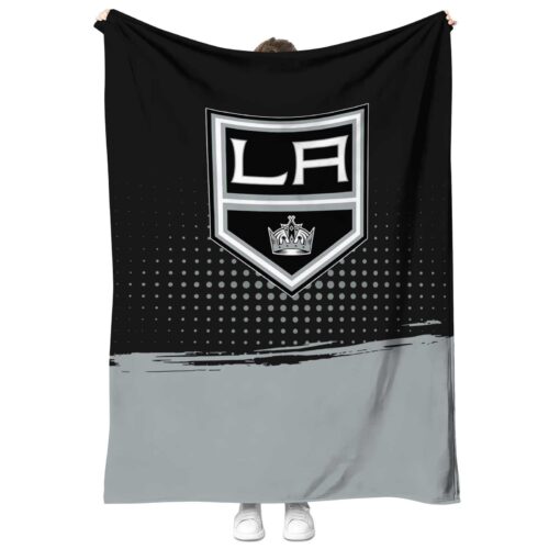 los angeles kings gradient dots black blanket best selling