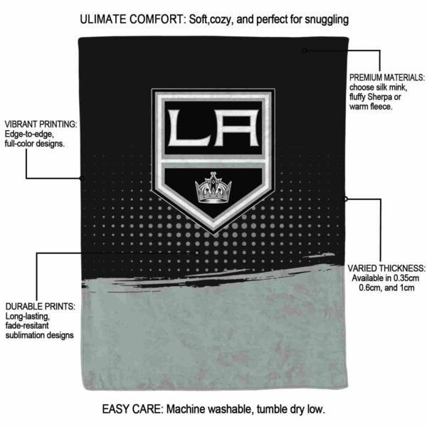 los angeles kings gradient dots black blanket new arrival