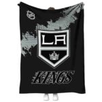 los angeles kings grunge texture black blanket best selling