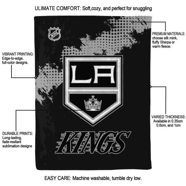 los angeles kings grunge texture black blanket new arrival