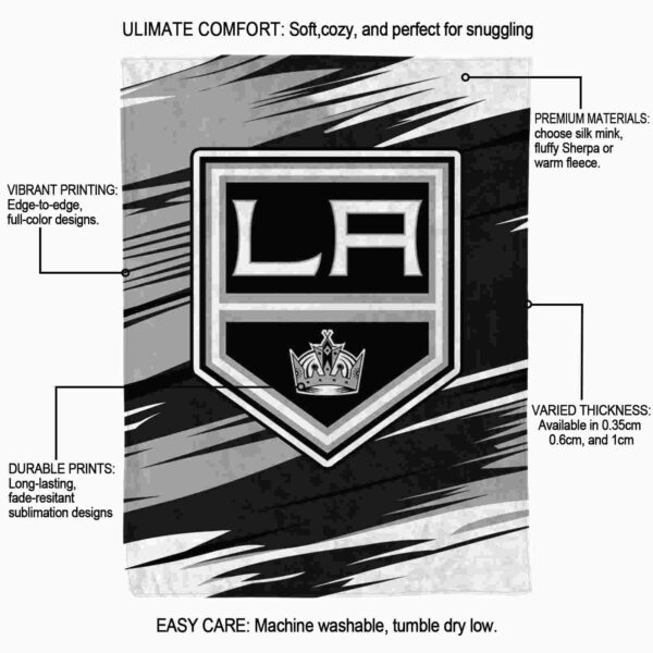 los angeles kings paint streaks black white blanket new arrival