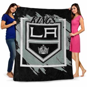 los angeles kings splatter effect black blanket fashion forward