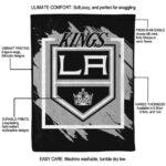 los angeles kings splatter effect black blanket new arrival