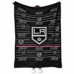 los angeles kings striped pattern black blanket best selling