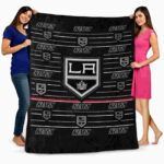 los angeles kings striped pattern black blanket fashion forward
