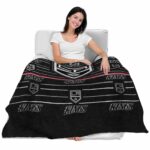 los angeles kings striped pattern black blanket latest model