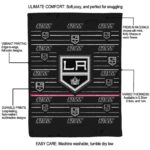 los angeles kings striped pattern black blanket new arrival