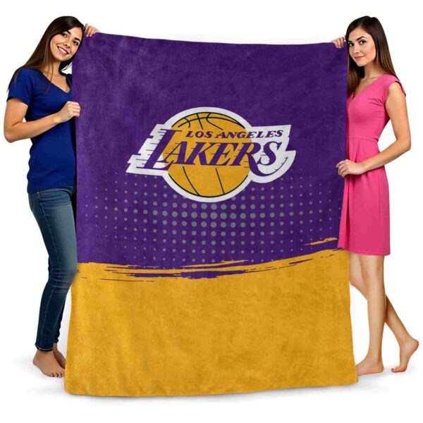 los angeles lakers gradient dots purple blanket fashion forward