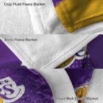 los angeles lakers gradient dots purple blanket premium grade