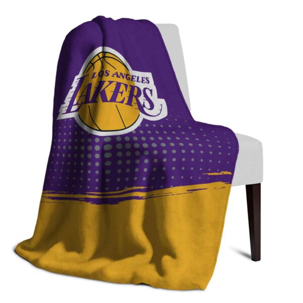 los angeles lakers gradient dots purple blanket top rated