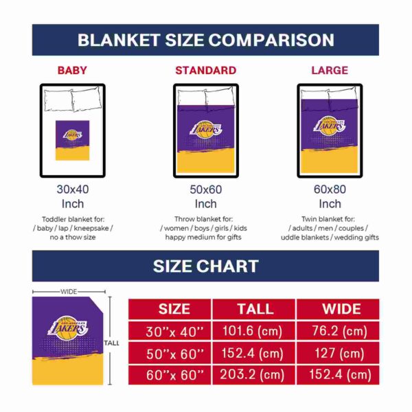 los angeles lakers gradient dots purple blanket trendy