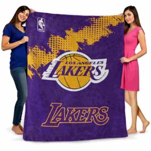 los angeles lakers grunge texture purple blanket fashion forward