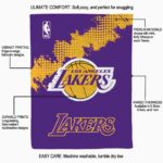 los angeles lakers grunge texture purple blanket new arrival