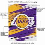 los angeles lakers paint streaks purple white blanket new arrival
