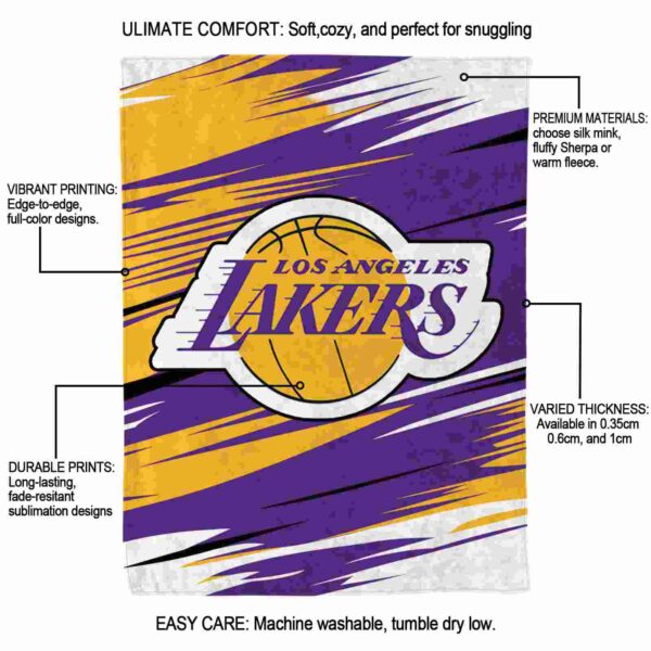 los angeles lakers paint streaks purple white blanket new arrival