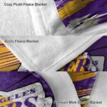 los angeles lakers paint streaks purple white blanket premium grade