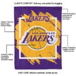 los angeles lakers splatter effect purple blanket new arrival