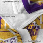 los angeles lakers splatter effect purple blanket premium grade