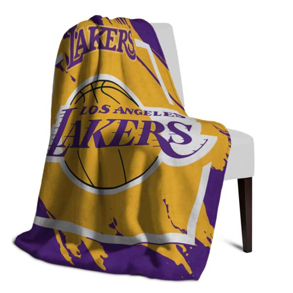los angeles lakers splatter effect purple blanket top rated