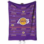 los angeles lakers striped pattern purple blanket best selling
