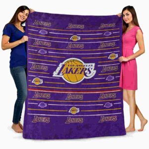 los angeles lakers striped pattern purple blanket fashion forward