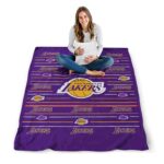 los angeles lakers striped pattern purple blanket best selling