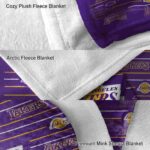 los angeles lakers striped pattern purple blanket best selling