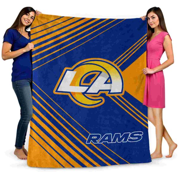 los angeles rams diagonal stripes blue blanket fashion forward
