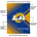 los angeles rams diagonal stripes blue blanket new arrival