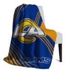 los angeles rams diagonal stripes blue blanket top rated