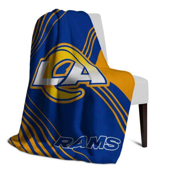 los angeles rams diagonal stripes blue blanket top rated