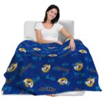 los angeles rams diehard fans blue blanket latest model