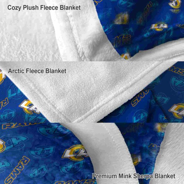 los angeles rams diehard fans blue blanket premium grade