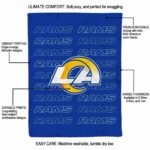 los angeles rams fan pride blue blanket best selling