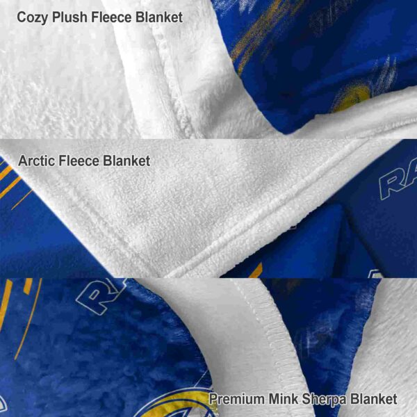 los angeles rams fan spirit blue blanket premium grade