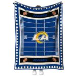 los angeles rams football field blue blanket best selling