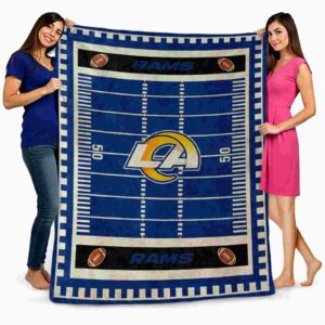 los angeles rams football field blue blanket fashion forward